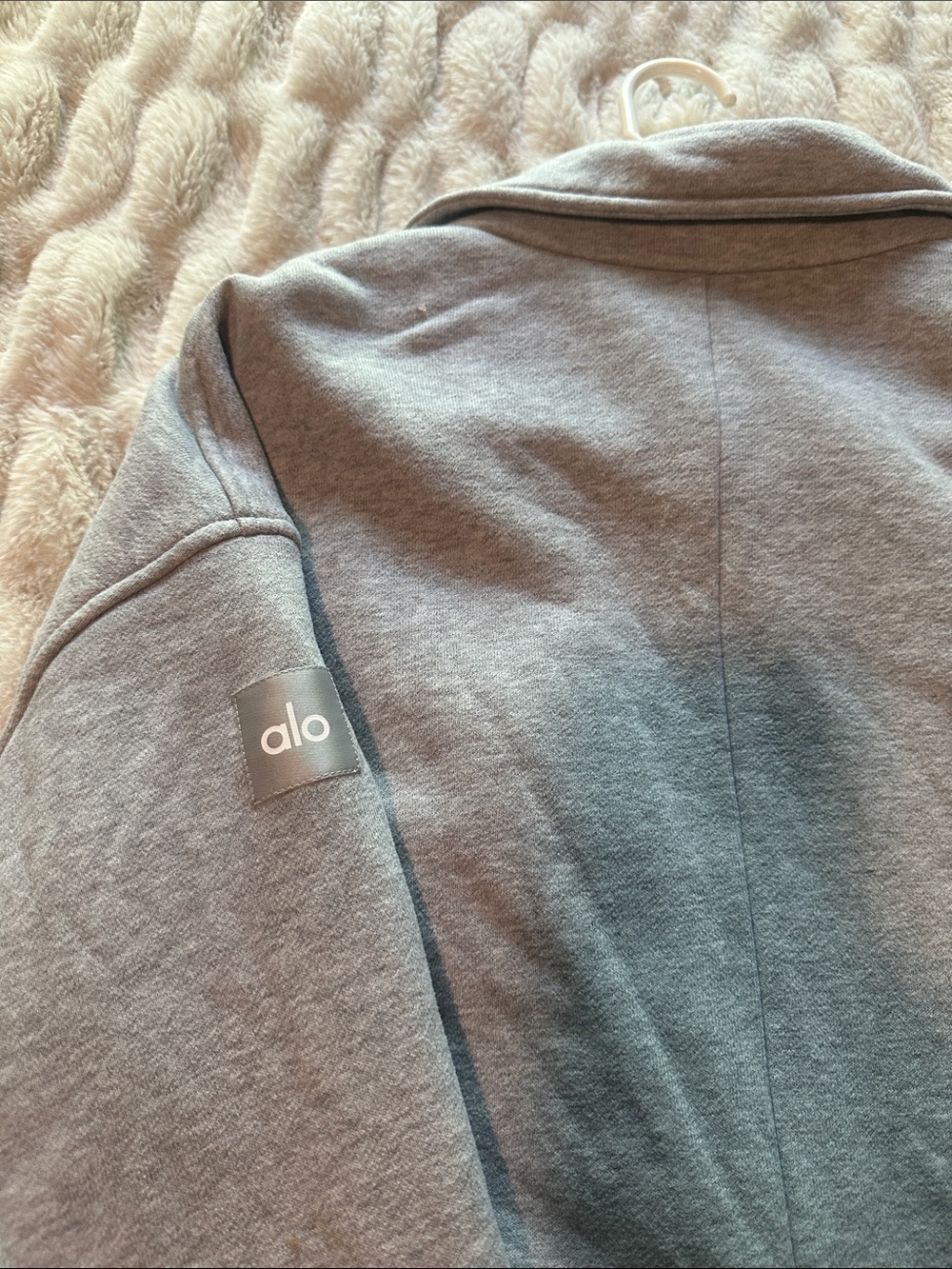 ALO Yoga Light Gray Longline Trench Coat - Picture 9 of 10